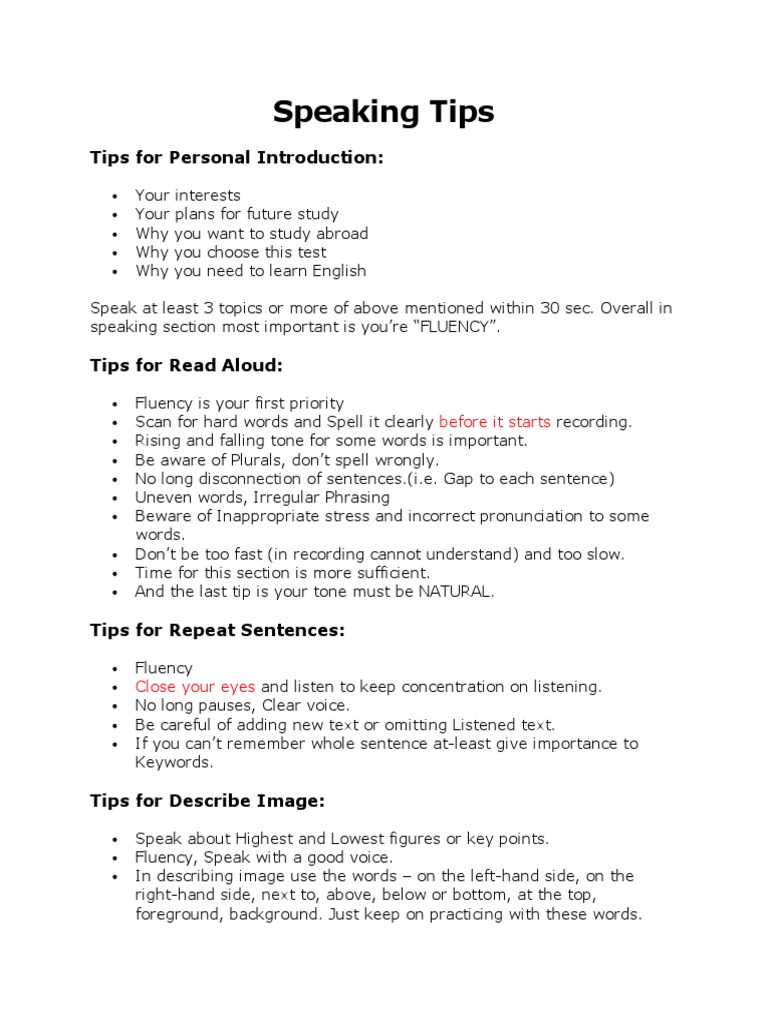 Essential PTE Exam Speaking & Writing Tips | PDF | Multiple Choice ...