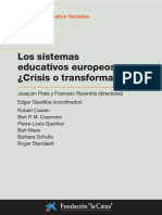 Los Sistemas Educativos Europeos. J. Prats y F. Raventos