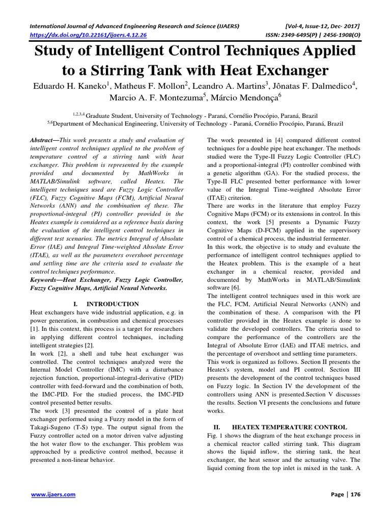 Intelligent Control for Heat Exchanger | PDF | Artificial Neural ...