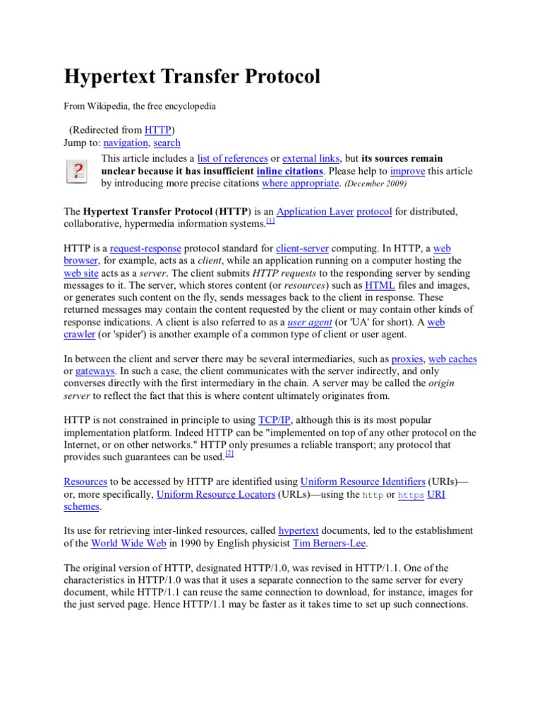 Hypertext Transfer Protocol | PDF | Hypertext Transfer Protocol ...