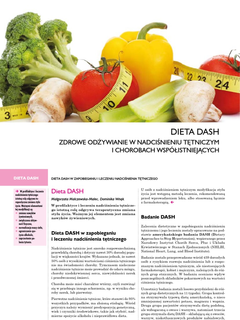 1 Dieta Dash Zdrowe Odzywianie W Nadcisnieniu Tetniczym Pdf