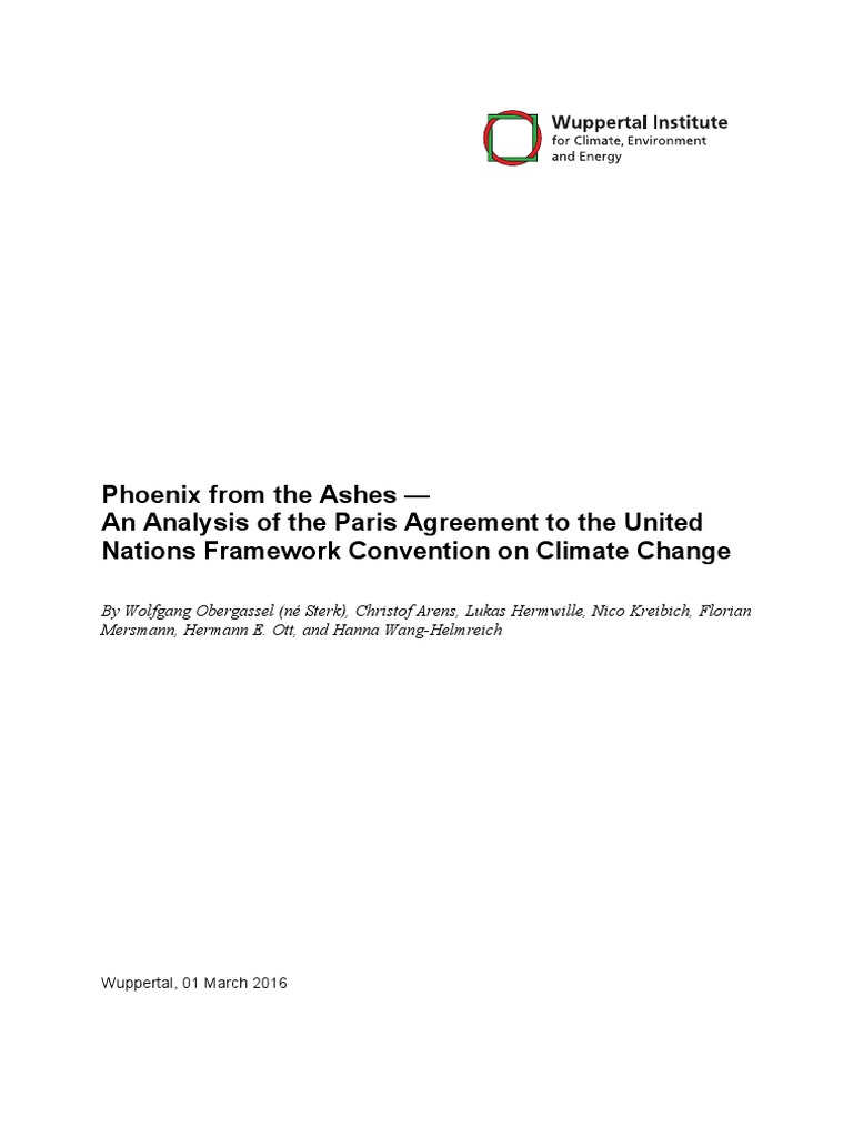 Paris Results | PDF | United Nations Framework Convention On Climate ...