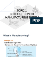 Topic 1 Introduction To Manufacturing System