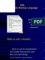XML Extensible Markup Language: ISAS Presented by - Swaminathan - PL - Saranya.N