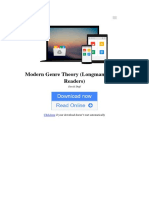 Modern Genre Theory Longman Critical Readers by David Duff B00nhshc0i PDF