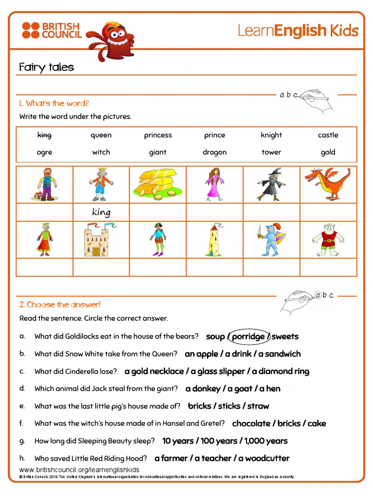 worksheets-fairy-tales.pdf | Cinderella | Folklore