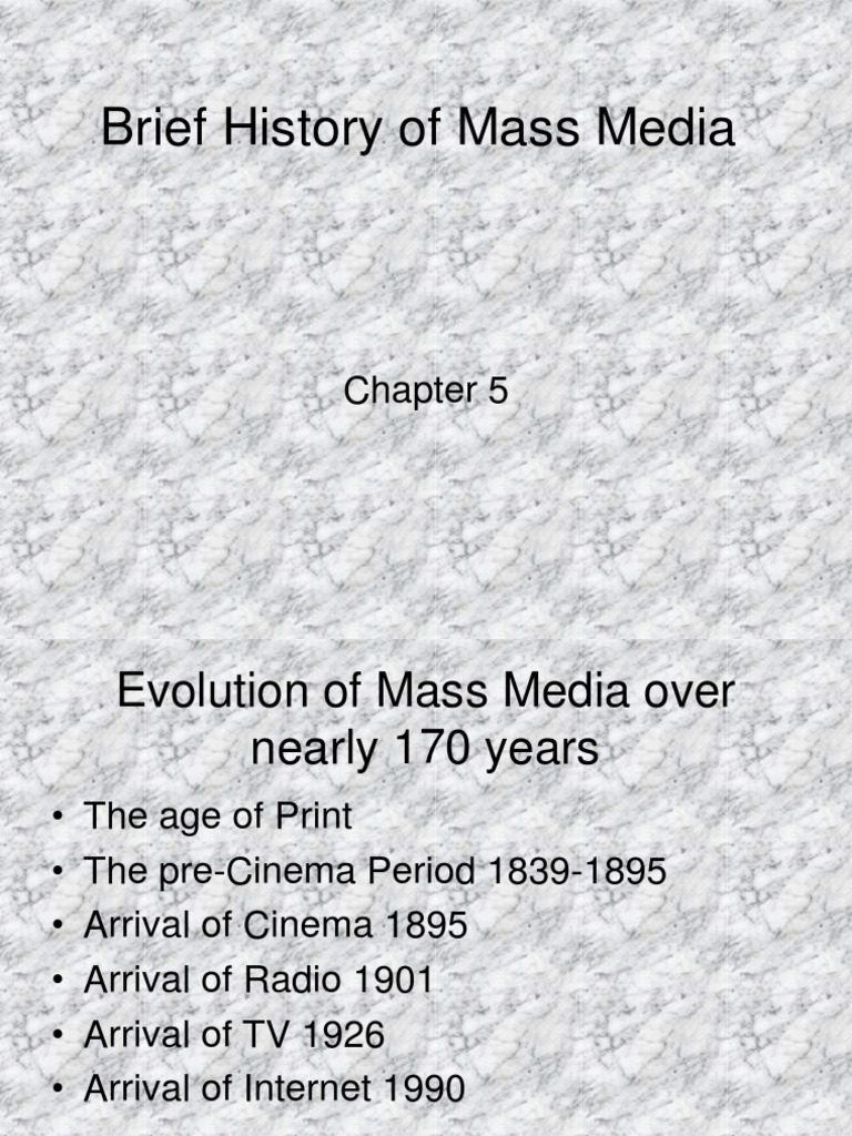 Brief History of Mass Media | PDF | Newspapers | Editorial