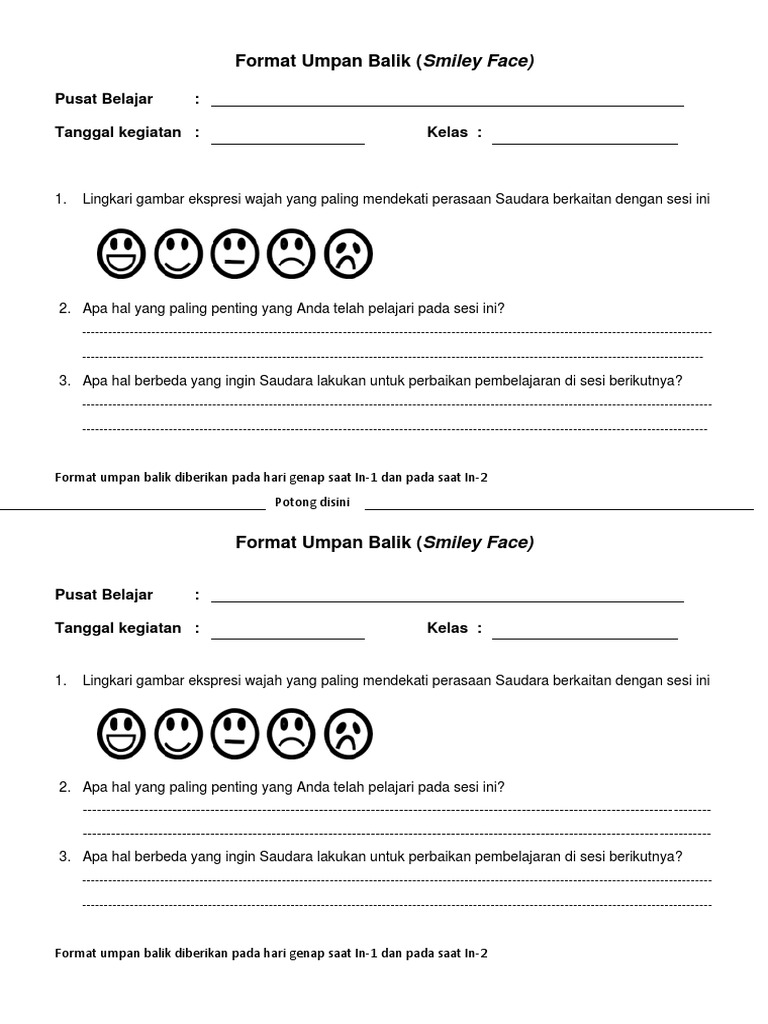 Instrumen Smiley Face | PDF