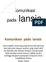 Komunikasi Pada Lansia