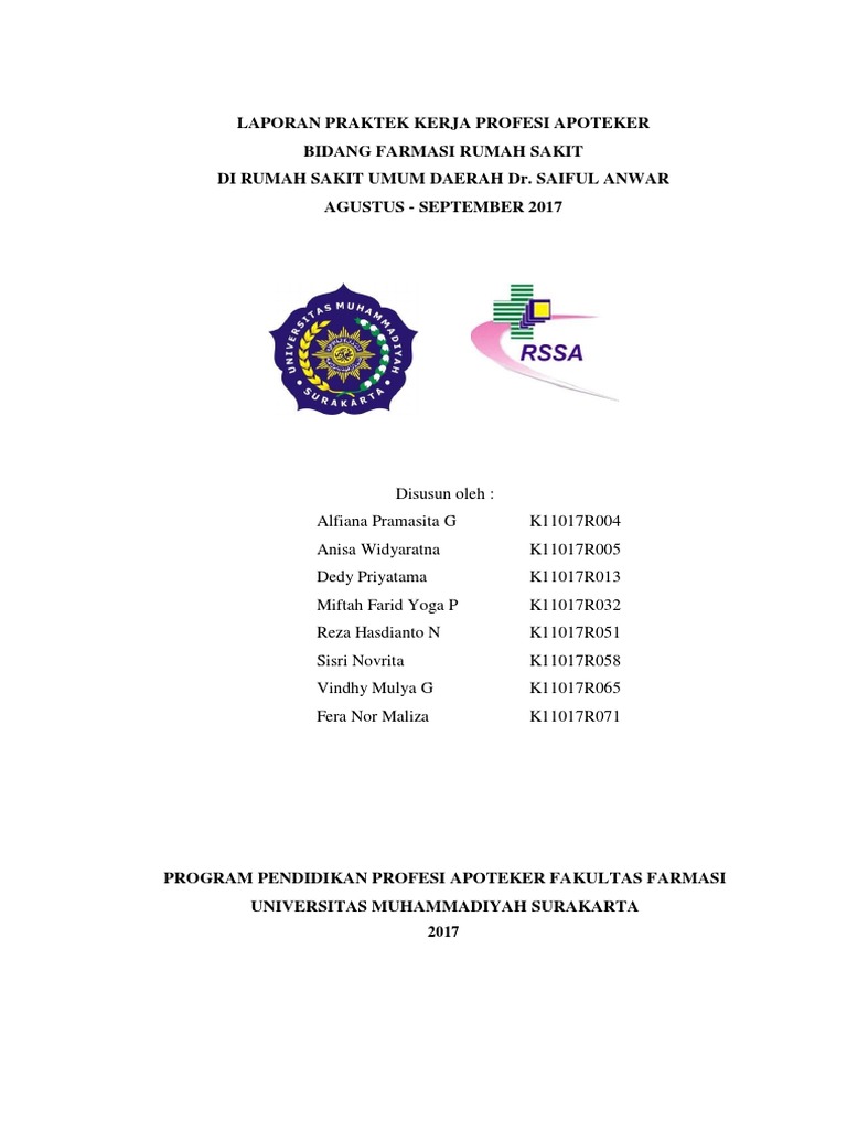 Laporan Farmasi Klinis UMS 2017