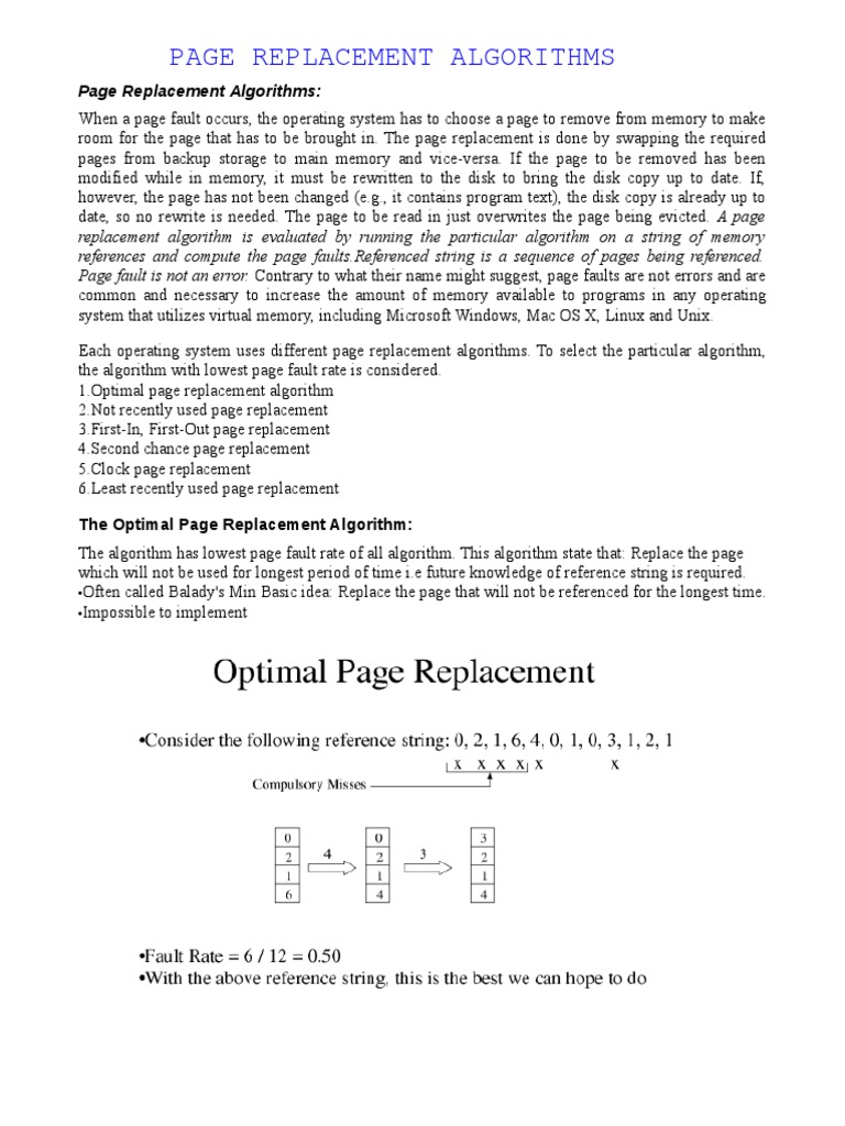 Page Replacement Algorithms | PDF | Computer Hardware | Computer ...