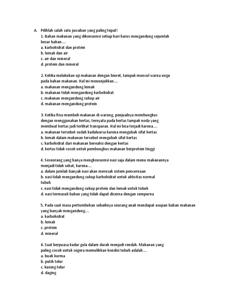 Seseorang Yang Hanya Mengkonsumsi Nasi Saja Dalam Menu Makanannya Menjadi Tidak Sehat Karena Nasi