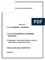 Monografia de Aplicacion en La Geometria Descriptiva.