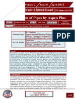 Simulation of Pipes by Aspen Plus: International Journal of Informative & Futuristic Research