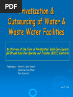 Privatization & Outsourcing of Water & Waste Water Facilities