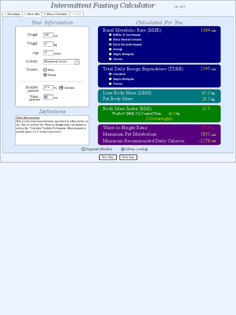 If Calculator Pdf Body Mass Index Determinants Of Health