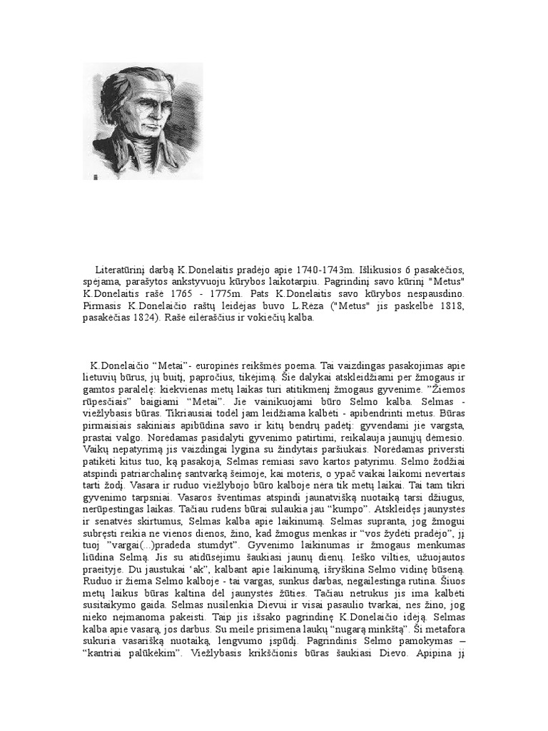 Kristijonas Donelaitis Metai PDF