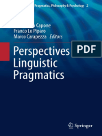 Perspectives On Linguistic Pragmatics