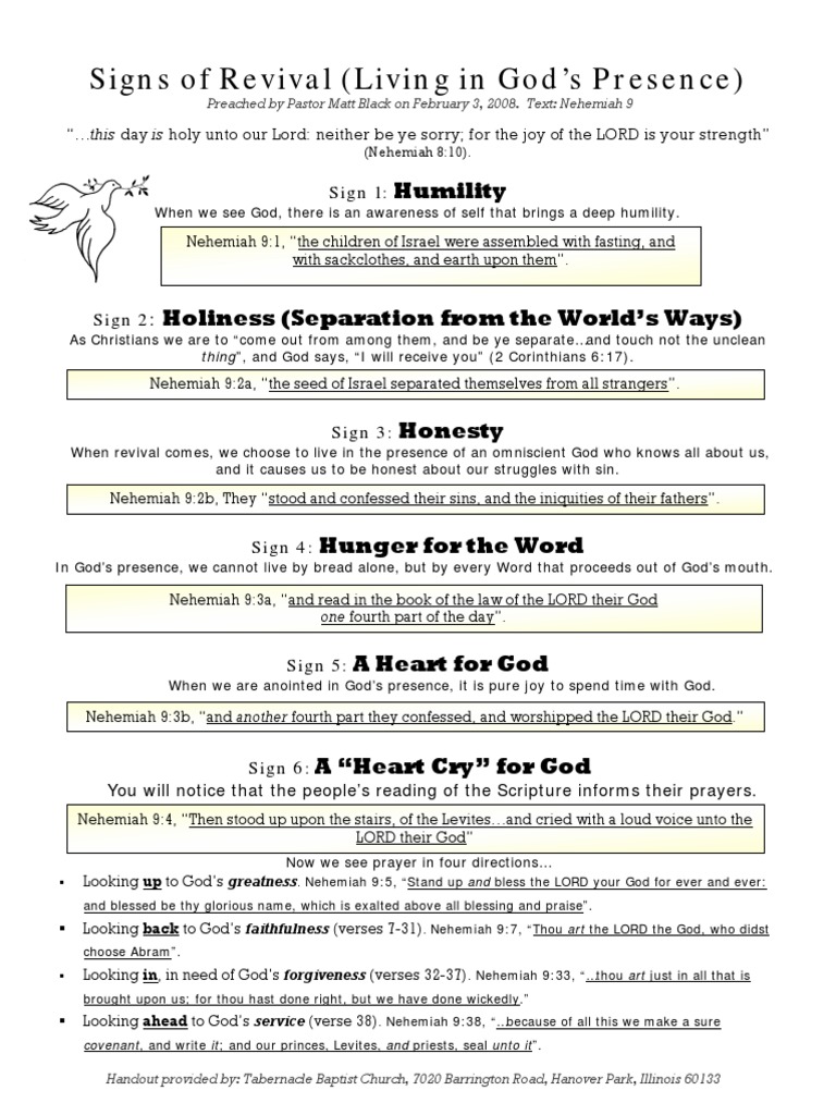 Signs of Revival in God's Presence | PDF | God In Christianity | Abraham