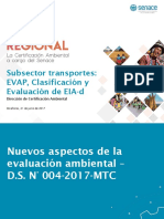 EVAP Transportes: Clasificación y Evaluación de EIA