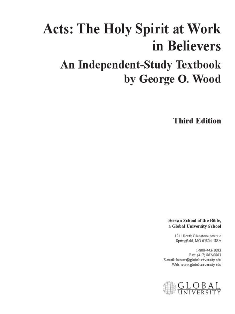 Acts Holy Spirit at Work | PDF | Acts Of The Apostles | Gospel Of Luke