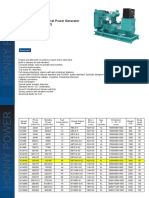 Dongfeng Cummins Power Generator Datasheet Hcm165