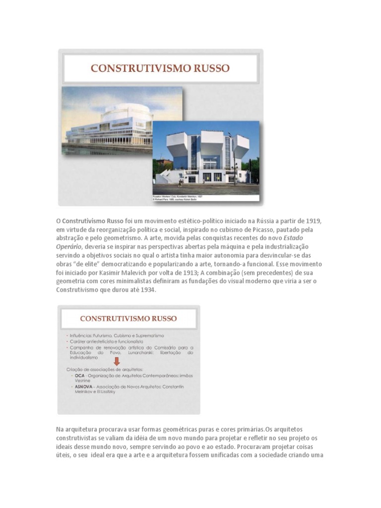 O Construtivismo Russo | PDF | Estética | Artes (geral), image size:768x1024