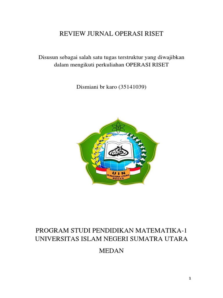 Review Jurnal Operasi Riset