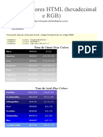 Tabela de Cores HTML