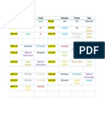 Timetable