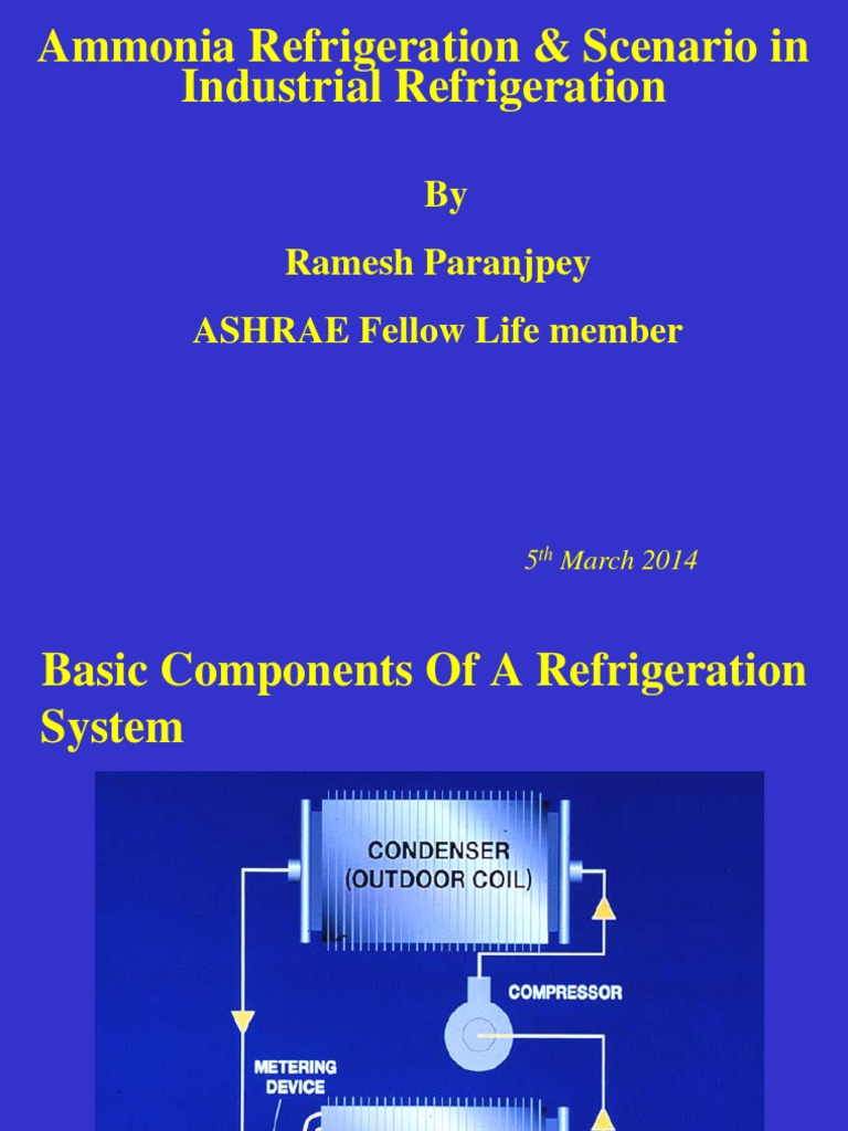 Ammonia Refrigerant Advantages Refrigerator Refrigeration