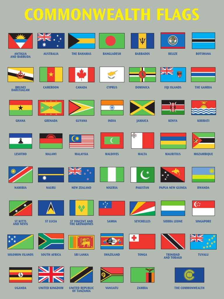 A 3 Commonwealth Flags Poster 2010 PDF Commonwealth Of Nations