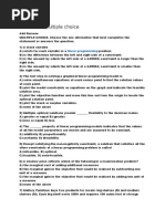 Quant Methods MCQ