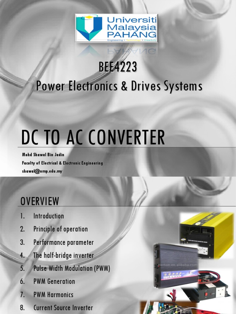 BEE4223 Power Electronics & Drives Systems PDF Power Inverter