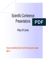 Scientific Conference Presentations