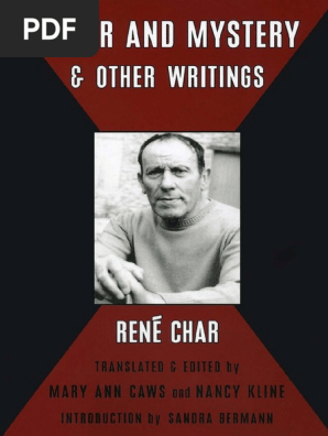 Poetry In Translation René Char Mary Ann Caws Furor - 