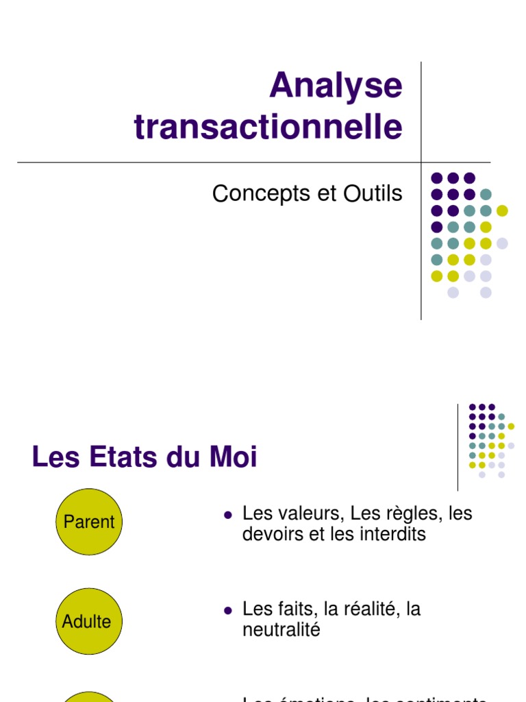 Concepts de l'Analyse Transactionnelle | PDF | Développement personnel