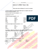 Examen 1r ESO (Tema 1) (A) + Solucions PDF