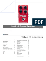 TC Electronic Hall of Fame Reverb Manual English PDF