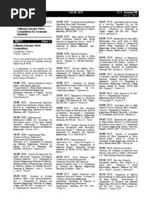 Csche 17 Program 10 Pdf Catalysis Chemical Engineering