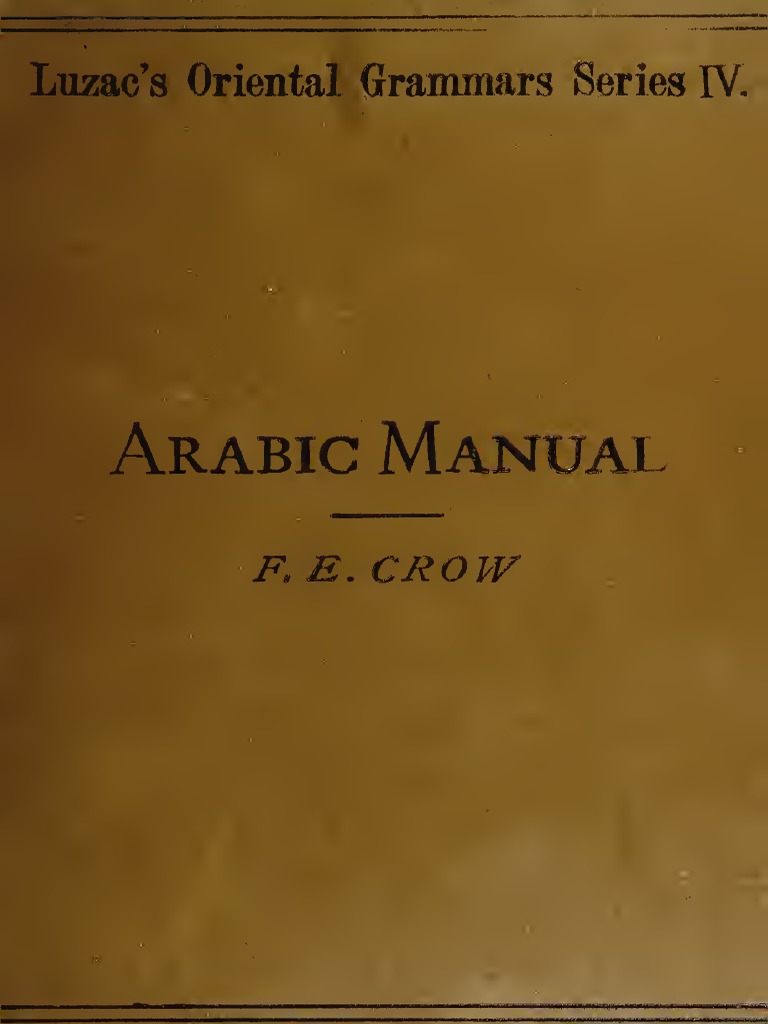 Arabic Manual Levantine F E Crow PDF Arabic Grammatical Gender pic pic