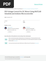 PID Voltage Control For DC Motor Using MATLAB Simulink and Arduino Microcontroller