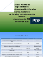 Presentacion de Informe del area de investigacion 