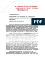 Guía para La Presentación Del Informe Del Proyecto de Planificación de Fincas y Empresas Agropecuarias