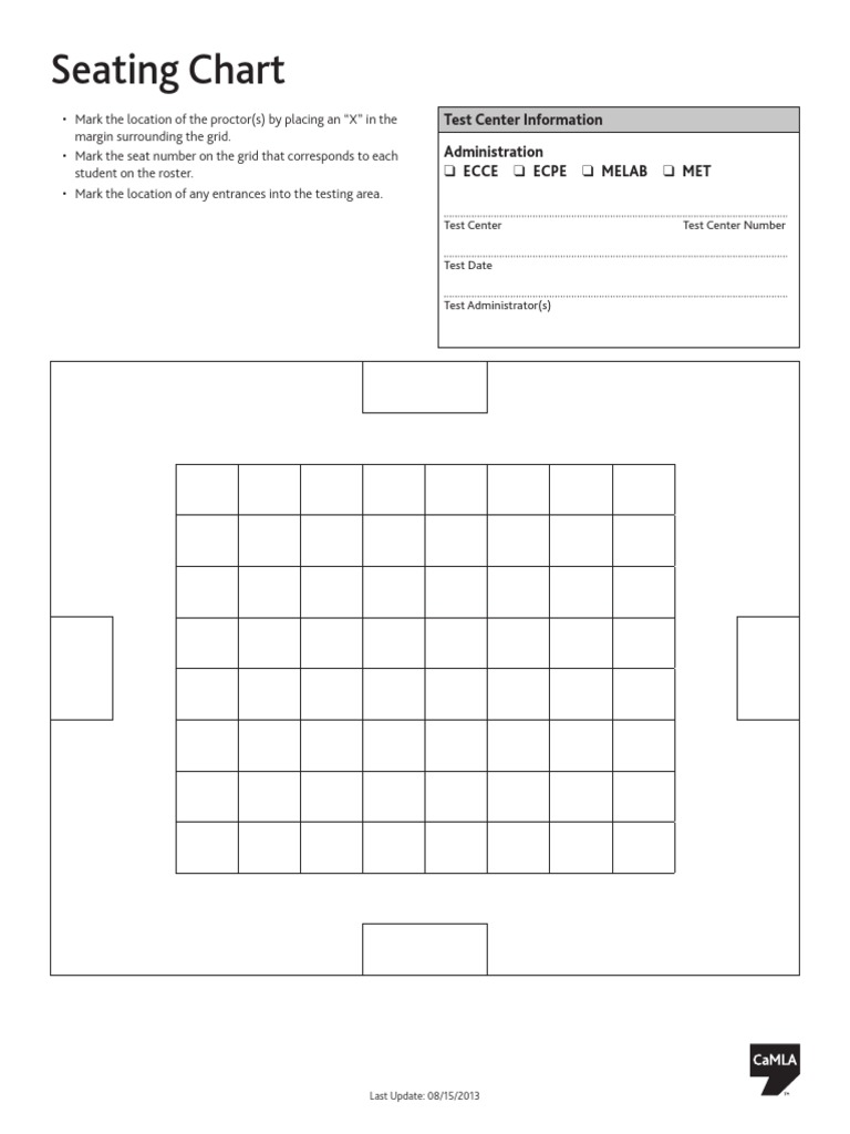 SAT Testing Seating Chart Guide | PDF