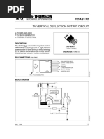 Datasheet Dta8172 (Vertical TV Sony) PDF