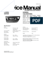 Honda Radio Service Manual