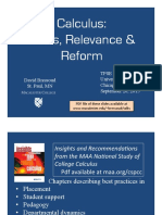 Calculus: Roles, Relevance & Reform