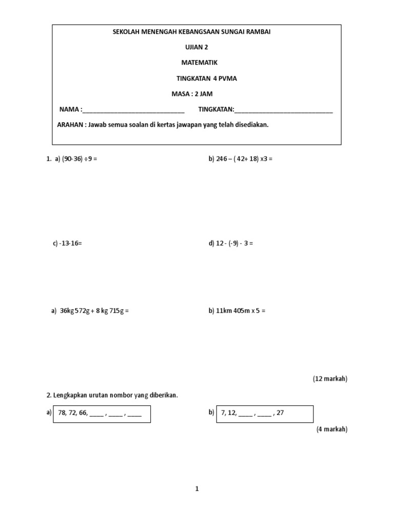 Ujian Selaras2 4 Pvma Pdf