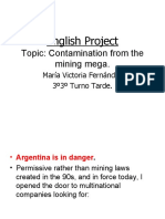 English Project: Topic: Contamination From The Mining Mega